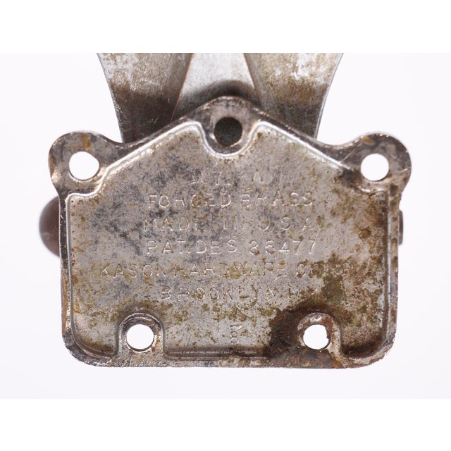 Late 20th Century Vintage 7.5 In. Kason Nickel Plated Brass Ice Box Hinge For Sale - Image 5 of 5