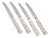 Fruit Knives in Sterling Silver and Stainless Steel by Evald Nielsen, 1930s, Set of 4 For Sale