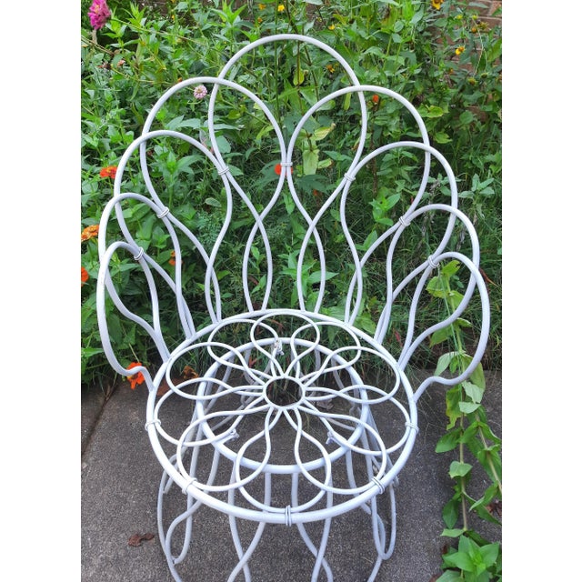 Mid-Century Modern Elkins Style Metal Loop Chair Garden For Sale - Image 3 of 12