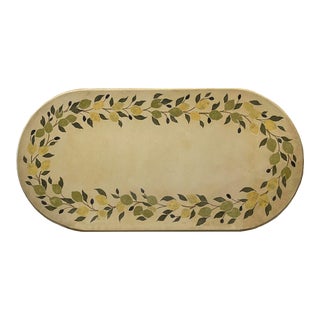 Ironies Ceramic Inlay Oval Table Top, One Available For Sale