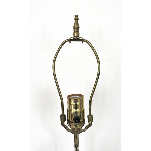 Pair of Petite Bunny Rabbit Table Lamps Blue & White Fishnet For Sale In Providence - Image 6 of 9