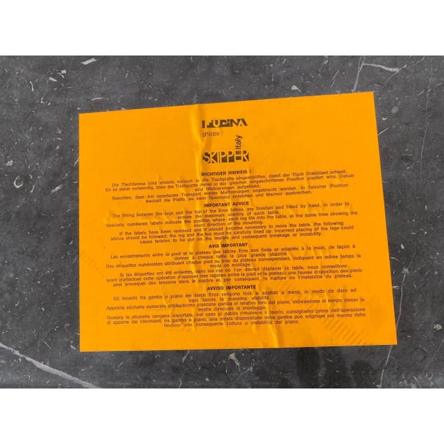 Vintage Italian Console Table in Black Marquina Marble by Angelo Mangiarotti, 1970s For Sale - Image 10 of 13