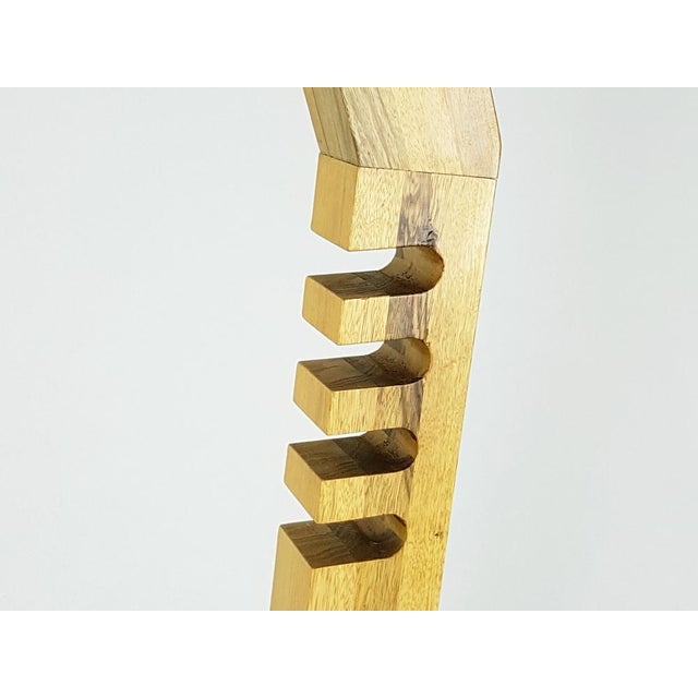 Italian Olive Wood Coat Rack, 1970s For Sale - Image 13 of 14