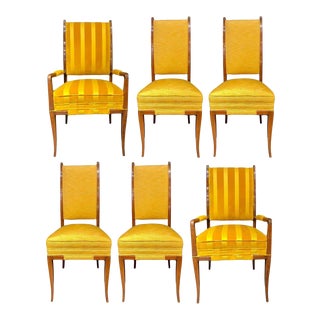 Mid-Century Modern Six Tommi Parzinger Dining Chairs, Originals For Sale