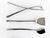 Italian Umbra “Fuego” Cast Aluminum Fireplace Tool Set, 1980s For Sale In Los Angeles - Image 6 of 7