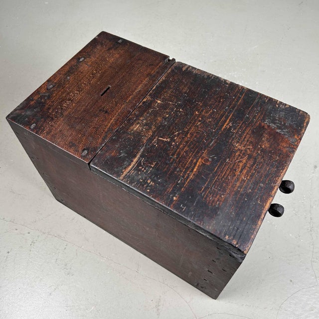 Antique Wooden Zenibako Temple Offering Box, 1890s For Sale - Image 12 of 16