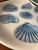 Vintage Embossed Blue Ceramic Oyster Plates, Set of 10 For Sale - Image 10 of 13