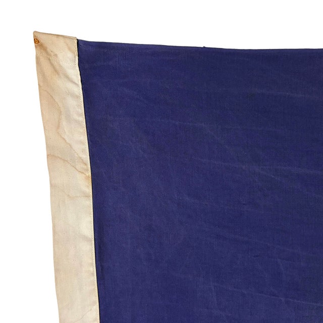 Mid 20th Century Vintage Cotton State Flag of Kansas With Sewn Lettering For Sale - Image 5 of 5
