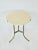 Metal Cedric Hartman Travertine Top Ae Side Table on Brass Base For Sale - Image 7 of 12