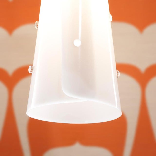 Vintage Pendant Light Cone with Acrylic Glass Lampshade, 1960s For Sale - Image 6 of 11