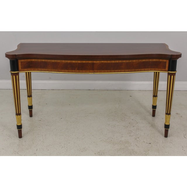 Arthur Brett English Made Mahogany Console Table For Sale - Image 11 of 11