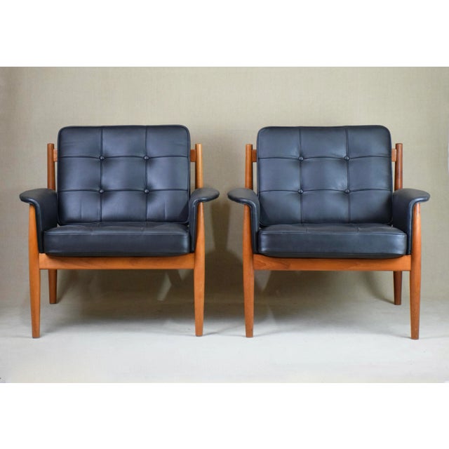 Black Set of Model 168 Lounge Chairs by Grete Jalk for France & Daverkosen, 1960s For Sale - Image 8 of 8