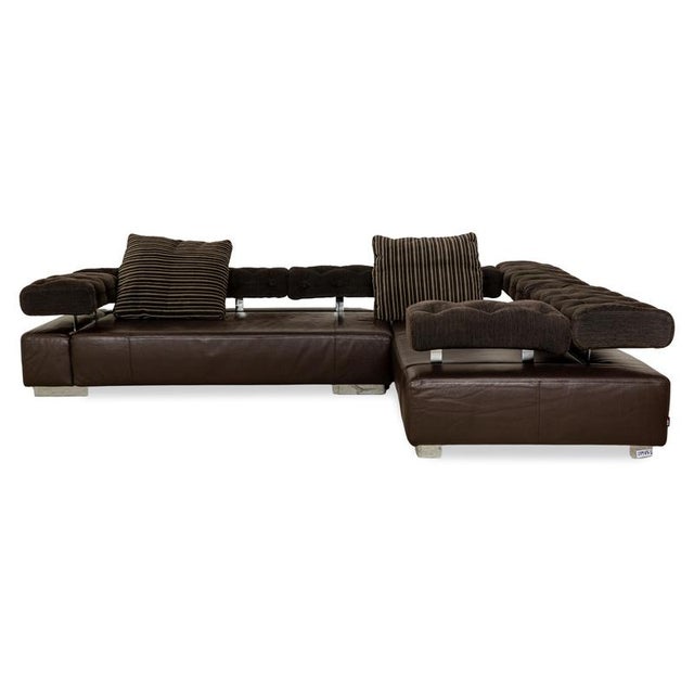 Sunrise Leather Corner Sofa in Brown from Brühl For Sale - Image 11 of 13
