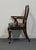 1990s Cresent Furniture Traditional Queen Anne Style Splat Back Dining Arm Chair For Sale - Image 5 of 8