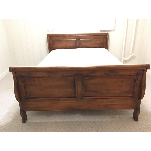 Ethan Allen Vintage French Country Sleigh Bed Chairish