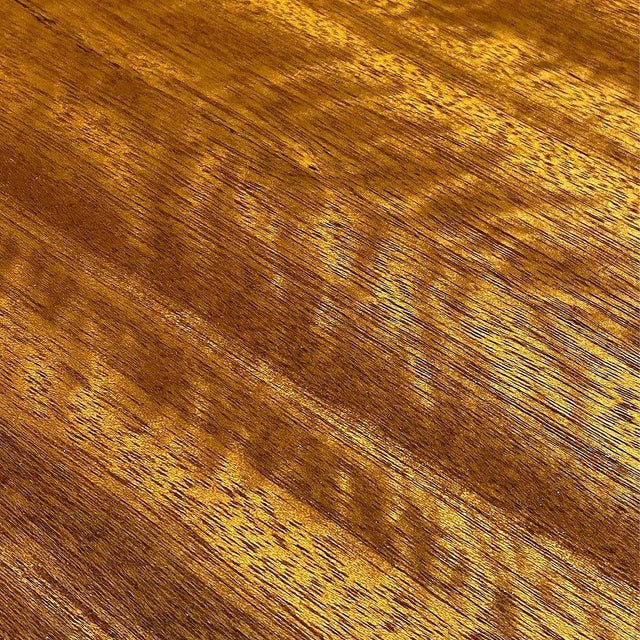 Restored 1950s Frankl Style Rattan & Mahogany Credenza Tv Stand W/ Stacked Rattan Base For Sale - Image 13 of 13