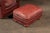 Late 20th Century Red Leather Armchair With Ottoman For Sale - Image 10 of 18