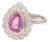 Natural 1.80 cts pink sapphire & 0.65 cts diamond ring in 18k gold For Sale
