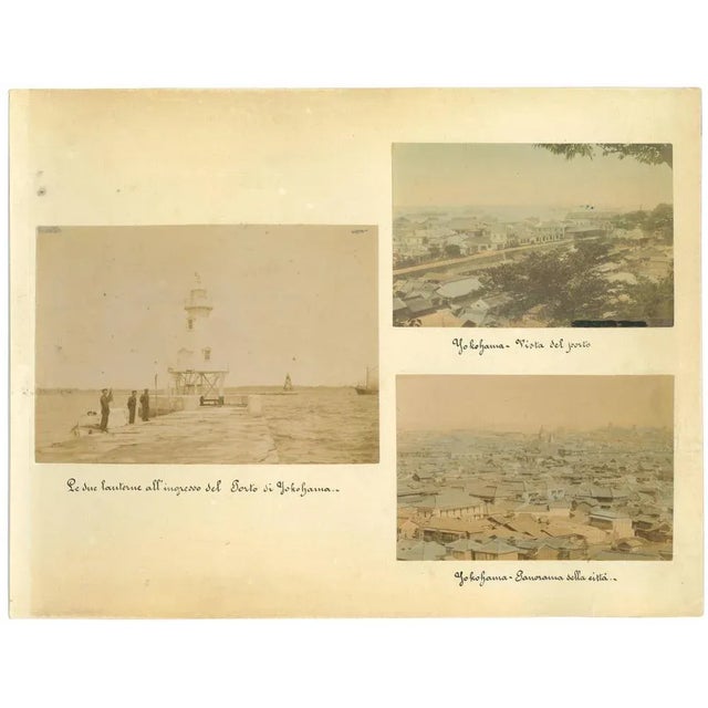 Ancient Views of Yokohama is a set of 3 original vintage album prints on single cardboard: 34 x 26 cm. They were realized...