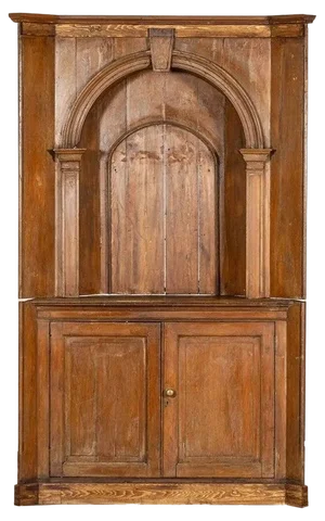 Large 19thc English Pine Corner Cupboard, 1880