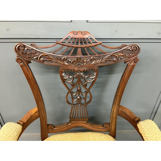Victorian Mahogany Salon Suite, 1890, Set of 7 For Sale - Image 15 of 18