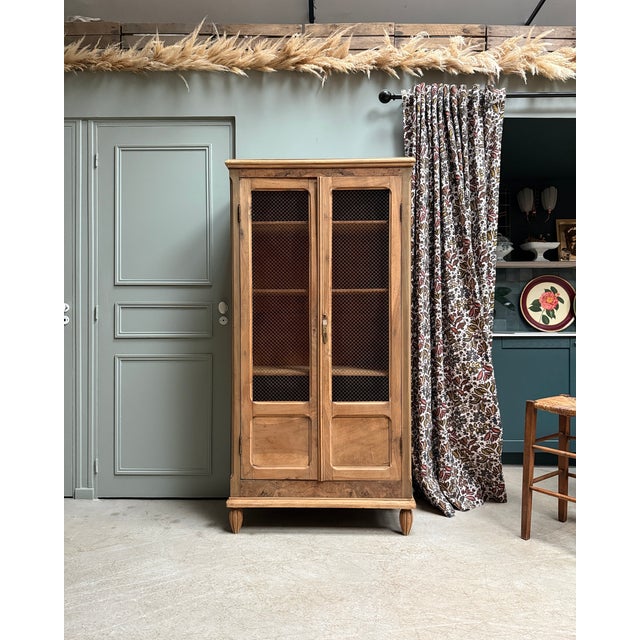 Antique Library with Wire Mesh Doors, 1890s For Sale - Image 12 of 16