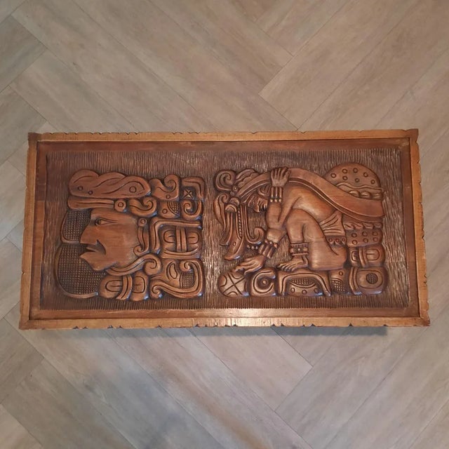 Central American Handcrafted Wooden Coffee Table, 1960s For Sale - Image 4 of 11