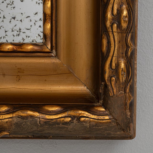 Brown 20th Century French Gilded Wooden Mirror For Sale - Image 8 of 18