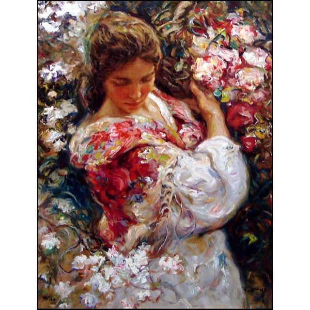 "Primavera" -framed by Royo Limited edition Serigraph on Board Hand Signed by the Artist Framed Size: 35.5" x 26.5" Image...