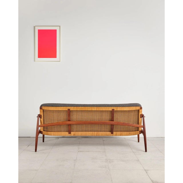 Teak Sofa with Cane Webbing, 400 Series by Hartmut Lohmeyer for Wilkhahn, Germany, 1960s For Sale - Image 6 of 18