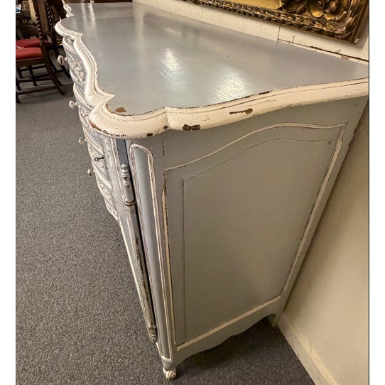 French Country 19th Century French Louis XV Style Oak Buffet Sideboard, Country French, Circa 1870 For Sale - Image 3 of 9