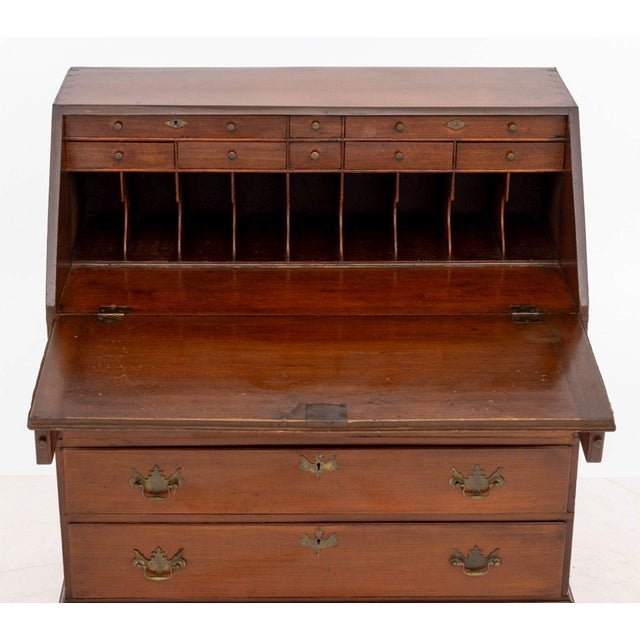Mid 20th Century Chippendale Style Mahogany Slant Front Desk For Sale - Image 5 of 11