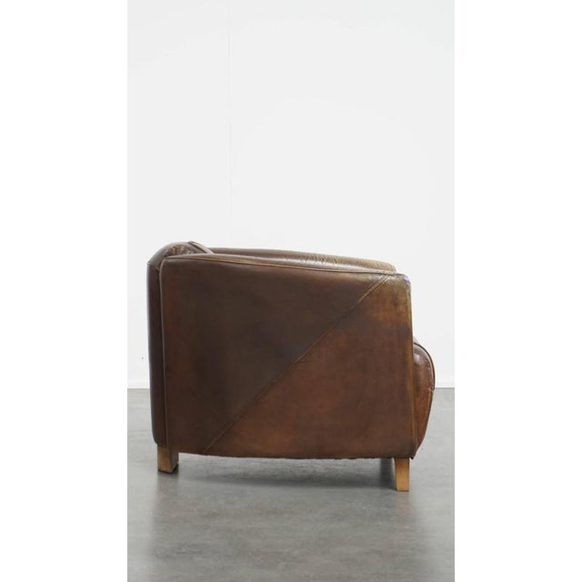 Cowhide Leather Aviator Chair For Sale - Image 3 of 15