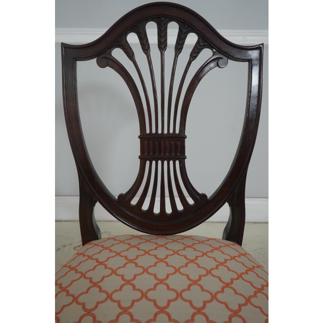 Set of 8 Stickley Federal Shield Back Mahogany Dining Room Chairs For Sale - Image 13 of 18