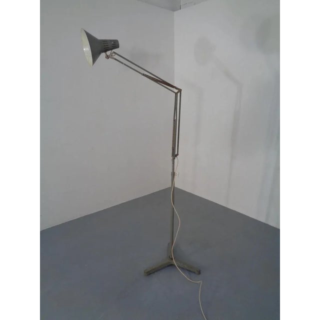 Metal Industrial Terry Architectural Floor Lamp by H. Busquet for Hala, 1950s For Sale - Image 7 of 18