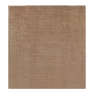 Rug & Kilim’s Oversized Contemporary Textural Rug in Beige-Brown Tones - 13x14 For Sale