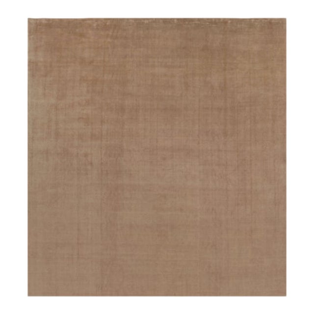 Rug & Kilim’s Oversized Contemporary Textural Rug in Beige-Brown Tones - 13x14 For Sale