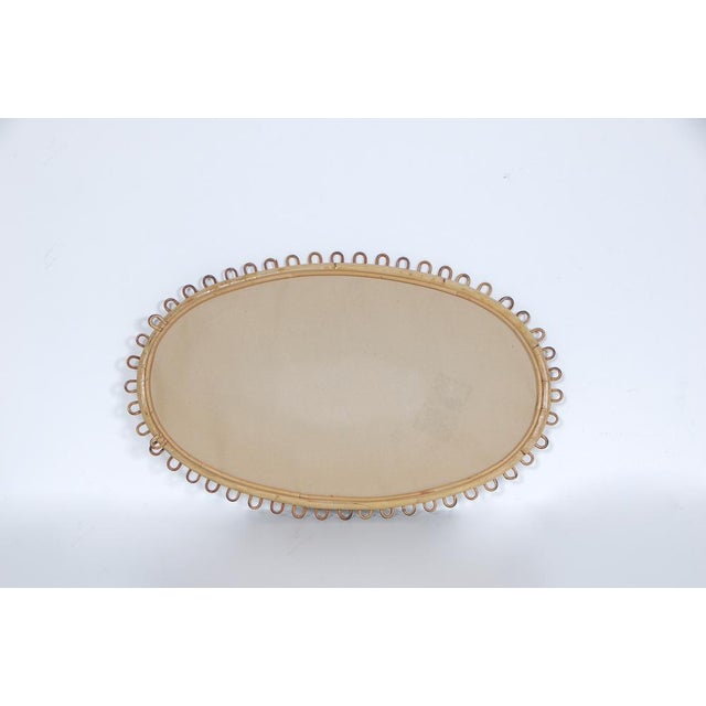 Oval Mirror Set and Bamboo Chandelier attributed to Franco Albini, 1960s, Set of 2 For Sale - Image 17 of 18