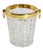 French Gilt Metal and Cut Crystal Champagne Bucket, 1980s For Sale