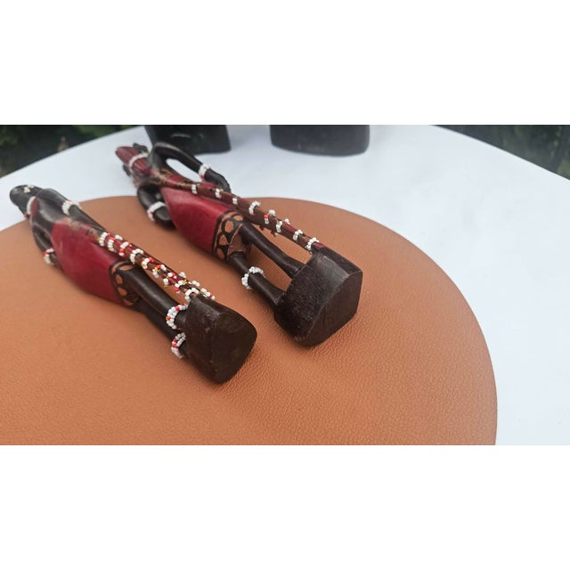 Masai Wooden Sculpture, 1960s, Set of 4 For Sale - Image 15 of 17