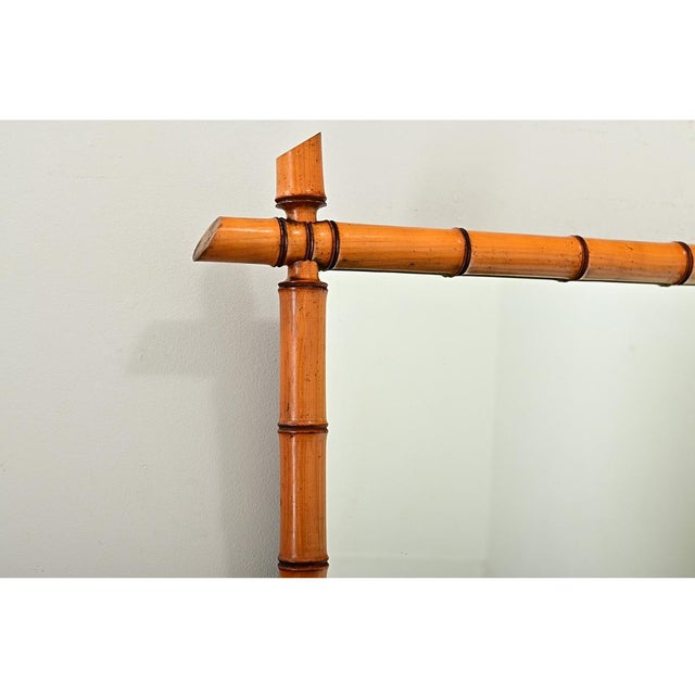 French 19th Century Faux Bamboo Mirror For Sale In Baton Rouge - Image 6 of 9