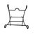 Late 20th Century Black Wrought Iron Folding Firewood Log Holder With Scroll Handles For Sale - Image 5 of 10
