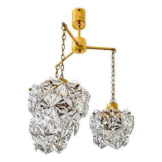 Vintage Crystal Pendant Light from Kinkeldey, 1960s For Sale