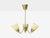 1960s 1940s Mid-Century Modern Hans Bergstrom Attr, Pendant Light, Brass, Glass For Sale - Image 5 of 10