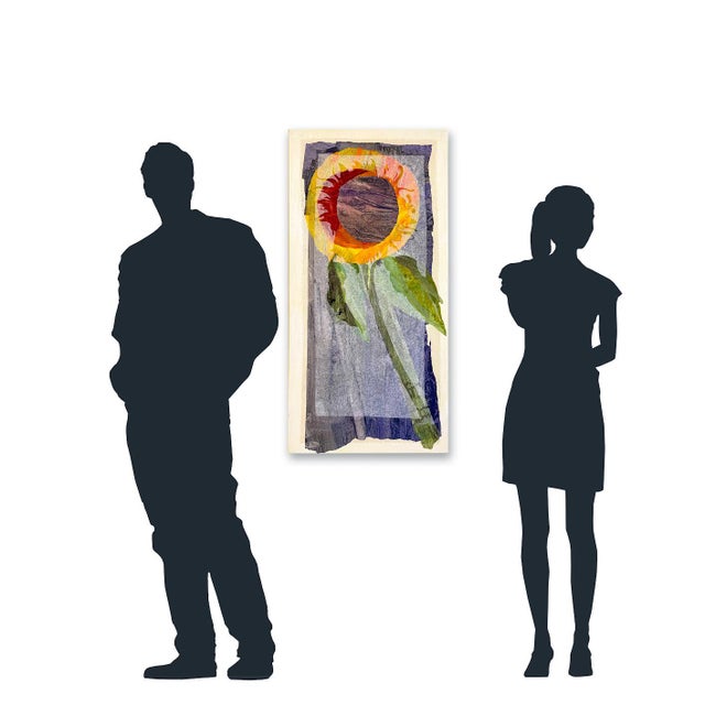 Early 21st Century Maria Donata Papadia, Sun, Mixed Media Paper Collage For Sale - Image 5 of 12