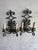 Wrought Iron Wall Sconces with Gilt Leaf Motifs, Set of 2 For Sale - Image 8 of 8