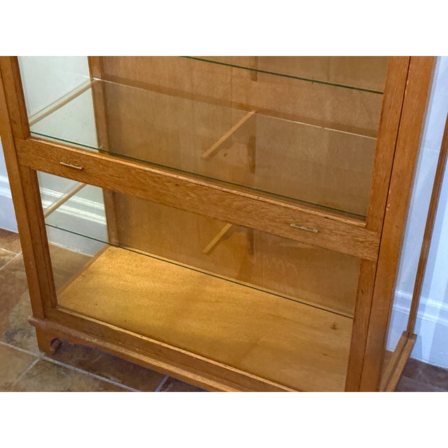 Early 20th Century Oak and Glass Floor Display Case For Sale - Image 9 of 17