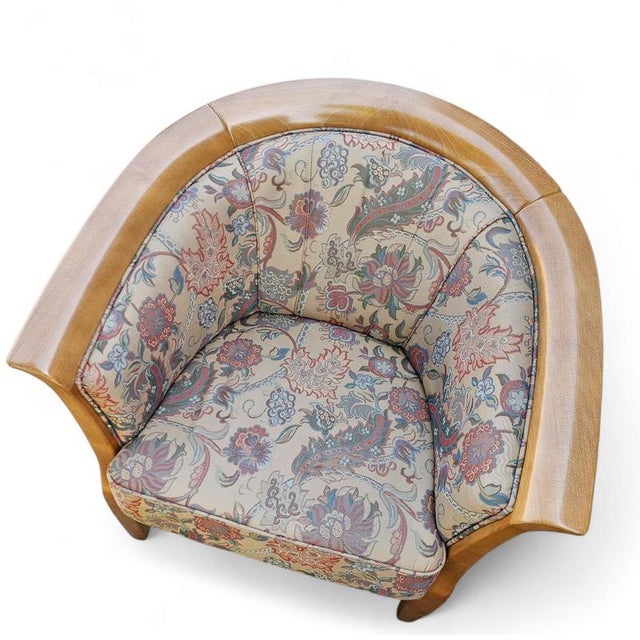 Vintage Chairs with Floral Fabric, 1980s, Set of 2 For Sale - Image 10 of 14