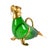 Whimsical, sculptural, and highly decorative, this Green Glass and Gilt Metal Walrus Claret Wine Decanter is a captivating...