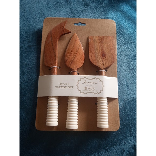 NEW Artistic Accents Acacia Wood Set of 3 Cheese Set The NEW Artistic Accents Acacia Wood Set of 3 Cheese Set is a stylish...